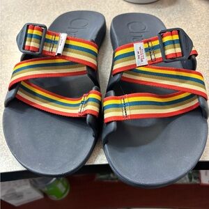 Colorful Striped Women's Sandals